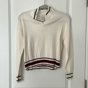 Nordstrom Knit Long sleeve Collared Striped Sweater - L 10/12